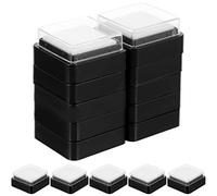 Happyyami Tamponi d'Inchiostro Te 3X3Cm Tamponi Vuoti per Ufficio e Facile Usare per e