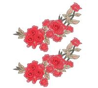 Happyyami Toppe Ricamate 2pezzi Fiore e Farfalle in Poliestere Leggero Tocco Fine per Borse e Scarpe Eleganti e Originali