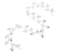 Happyyami Tralcio Per Argentati Foglie Fascia Sposa Realizzata in Decorazione Per Matrimonio Per Balli e Festival