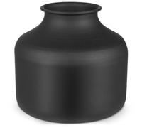 Happyyami Vaso in metallo opaco a secco, vaso per composizioni floreali, vasi per boccioli, bouquet, vaso per piante per casa, tavolo, centrotavola, decorazione per feste, nero