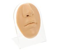 Happyyami Viso in Silicone Per Pratica Di Piercing Parte Del Corpo Flessibile Con Naso Finto e Bocca Finta Espositore Per Modelli Di Piercing Con Supporto Di Simulazione Per Addestramento Di