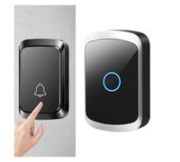 HAPRSLIKG Campanello di benvenuto for la casa, impermeabile IP67, 60 canzoni(Black)