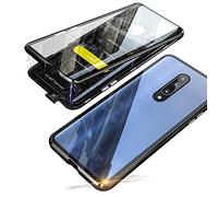 HaptiCase Cover per Xiaomi Mi 9T/9T PRO Magnetica Adsorbimento Tech Custodia Anteriore e Posteriore Trasparente Vetro Temperato Case Metallo Alluminio 360 Gradi Full Body Protezione Case - Nero
