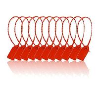 Haptufer 100 pezzi Sigilli di sicurezza in plastica con flangia numerata, marcatura usa e getta con blocco automatico per estintore, spedizione, diametro 250 mm