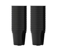 Hapyearn 50 Pezzi vasetti plastica per piantine 5.4 cm, vasi per semina piccoli, vasi per interno orto, vasi da fiori mini e rotondi per piante grasse, cactus, erbe aromatiche-nero