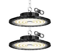 HAPYLUMI Faretto LED UFO 100W 10000LM 6500K Faro Industriale LED, 2 Pezzi | UFO LED Bianco Freddo, IP65 Impermeabile Campana LED Industriale, Fari Lampade per Garage Magazzini Capannoni Officina Stadio