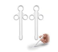 HAPZUR Siringhe Applicatore Lube 2 Pezzi Bianchi - Dosatrici Intime Riutilizzabili per Uomini Donne Coppie. Garantisce un'Applicazione Precisa, Confortevole e Igienica.