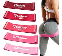 Haquno - Fasce Elastiche per Fitness, Elastiche di Resistenza, con Guida di Esercizi, 5 Bande Elastiche da Fitness, in Lattice Naturale, per Allenamento di Forza, Pilates, Bodybuilding, Yoga