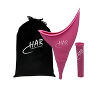 HAR LONDON FASHION Imbuto femminile - Imbuto per minzione Wee - Imbuto per pipì portatile riutilizzabile per donna (rosso)