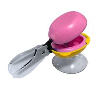 HARAC Forbici da tavolo con base adattabili a molla, forbici di sicurezza push down per esigenze speciali, forbici da allenamento ambidestro, made in Japan, rosa