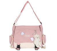 Harajuku da donna con borse a pendente borse a sospensione BASSO COLORE COLORE CASA CASA CHUAD CAPPER Pocket per sport di lavoro (rosa)