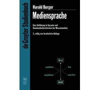 Harald Burger Mediensprache (Tascabile)