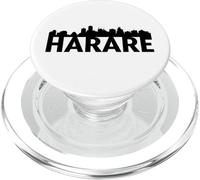 Harare, zimbabwe, orizzonte, silhouette, contorno, schizzo PopSockets PopGrip per MagSafe