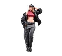 harayaa 1:18 Modello di Ragazza Cool Persone architettoniche Mini Figura con Capelli Lunghi con Giacca per Il Layout della Stazione ferroviaria