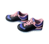 harayaa 1/6 Sneakers Mini Scarpe Sportive Casual Classiche Retro Comode Calzature Accessorio Moda per 12'' Figura di Bambole Femminili, Nero E Rosa