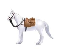 harayaa 1:64 Modello di Cavallo Figura Animale Accessori per Fotografia Figurina Dipinta Modello in Resina per Scena in Miniatura Micro Paesaggio Scena Fai da, Bianco