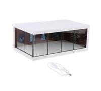 harayaa 1:64 Parcheggio Showcase Protection Sfondo Casting Casting Auto Display Box per Auto Model Diorama Collection, Marrone