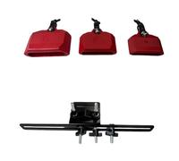 harayaa 1 Pezzo Percussione Cowbell Tamburo Campana Musicale Accessorio Plastica con Supporto Fissaggio Adatto a Gruppi Scuola Ensemble Esibizioni Casa, Rosso