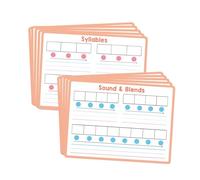 harayaa 10 Pezzi di Suoni Da Tavolo, Risorse Didattiche, Carte Da Lettura, Scrittura Manipolativa, Lavagna Bianca per La Classe, Indispensabili