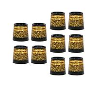 harayaa 10 Puntali Conici per Mazze da Golf, Punta Premium, Manicotti da 0,370, Wedge Glitterato, Riparazione Mazze da Golf, Accessori per Aste di Mazze, Oro