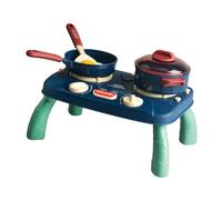 harayaa 19x Giocattolo Da Cucina Simulato per Bambini Piccoli, Giocattolo per Cucinare, Gioco di Ruolo Interattivo in Cucina, Set Da Gioco Da Cucina, Blu, Taglia unica