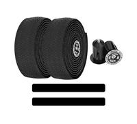 harayaa 2 Pezzi Nastri Manubrio per Bici con Tappi Manubrio Nastro Manubrio Ciclismo Fasce Manubrio per Canne da Pesca Bici da Strada Sport all'Aria Apert, Nero