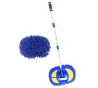 harayaa 2 Pezzi Spazzola Lavaggio Auto in Microfibra Kit Pulizia con Spazzolone Telescopico Asta in Alluminio AntiGraffio Adatto per Auto Camion SUV E