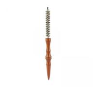 harayaa 2x Piccola Spazzola Rotonda, Pettine in Legno con Manico in Legno, Spazzola per Capelli Volumizzante per E Ondulata.