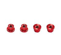 harayaa 4 Pezzi 1/30 RC Crawler M2 Dadi Ruota flangiati in Lega di Alluminio, robusti, durevoli, Pezzi di Ricambio, componenti per Auto RC per SCX30, Rosso