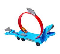 harayaa 4 Pezzi Pista Flessibile Auto Giocattolo Trasformabile Percorso Interattivo Assemblaggio Semplice Circuito Continuo Facile Da Portare Adatto a Bambini, come descritto, Squalo