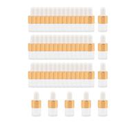 harayaa 50 Pezzi 1 Ml Flacone di Olio Essenziale Flacone di Campione Vuoto Flacone di Contagocce di Vetro Trasparente Tascabile per Diffusore di Miscela di Ol