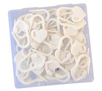harayaa 50 Pezzi per Lavorare a Maglia all'Uncinetto Segnapunti per Punti di Bloccaggio in Plastica per Punto Intrecciato, Bianco