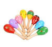 harayaa 6 Pezzi Maracas Martelli di Sabbia Shaker Musicali Giocattoli Ritmici Sonagli per Bambini in Legno per L'Educazione Musicale Adatto a Concerti