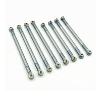harayaa 8 Pezzi Braccetti di Sospensione con Giunto Sferico Anodizzato Tiranti in Metallo Resistente Tirante Sterzo con Inserti Circolari per Modellisti, Titanio, 8 Pezzi