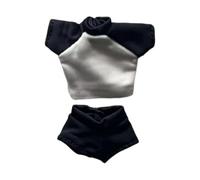 harayaa Abbigliamento per Action Figure in 1/12, Top Corto e Pantaloncini per Bambole, Vestiti in Miniatura per Figure Femminili da 6 Pollici, Costume, Nero
