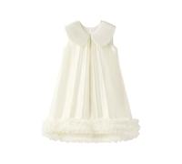 harayaa Abito in Raso per Ragazze Abito Vestito Gonna con Silhouette Pulita E Mosse Materiale Leggero Che Cattura La Luce Adatto per Compleanni Matrimoni, 110CM
