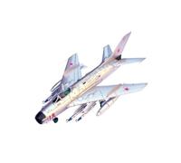 harayaa Aereo Mig 19PM Modellino Caccia Modello Statico Diecast in Metallo con a Freccia E Doppia Coda Carrelli E Armamenti Sotto Adatta per Appassionati