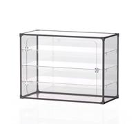 harayaa Armadietto Tastiere Meccaniche Espositore Vetrina Supporto Ripiano con Struttura in Lega E Pannelli in Acrilico con Sportello Antipolvere per, 4-Tier, Extended Alloy
