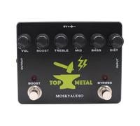 harayaa Audio Processor Pedale Distorsione Chitarra Effetto Overdrive Boost Controllo Tono a Sei Manopole in Metallo con Doppio Footswitch Adatto per Concerti Prove Registrazioni in Studio