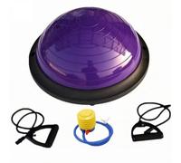 harayaa Ball Palla Equilibrio Tavola Stabilità Pedana Core Training con Elastici Staccabili Superficie con Cerchi Concentrici in PVC con Pompa Adatto per Esercizi in Casa Pilates, Viola