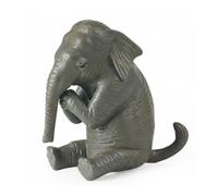 harayaa Bambino Statua Modello Animale Figurina Resistente Artigianato Realistico Adatta a Bambini Insegnamento Progetti Scolastici Esposizione Domestica, Elefante Che Prega