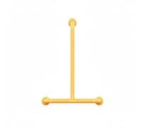 harayaa Barra di per Bagno Maniglia Corrimano Appoggio Supporto Antiscivolo a Parete con Nucleo in Acciaio Inox Struttura Triangolare Portata 120kg Adatta Disabili Doccia Servizi Igienici, Giallo