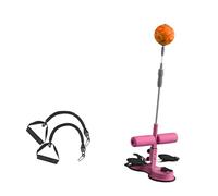 harayaa Barra up 2 in 1 Attrezzatura di Assistenza per Barra up Attrezzatura da Pavimento per Punching Ball per Interni, Corda Spessa Rosa