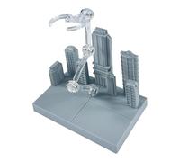 harayaa Base Espositiva Modello Versatile con Sfondo Urbano Leggera per RG BB Accessorio da Collezione Robusto, Grigio 10x6.5x8cm