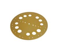 harayaa Base Subacquea Piastra Foro Disco Tondo Piatto Alluminio Resistente con Fori per Ridurre La Resistenza E Ancoraggio Stabile Adatta per Linee Guida di, Giallo