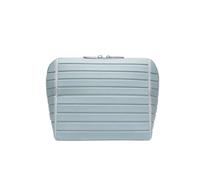 harayaa Beauty Case Donna Borsa Trucco Organizer Make Up Astuccio Cosmetici con Manico Fluida Linee Orizzontali in Rilievo E Angoli Sagomati in PVC E, Array, color to 1