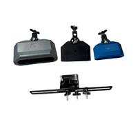 harayaa Blocchi di percussioni campana da 4", 5" e 6" Blocco di tamburo leggero Strumento a percussione latino per banda, Blu Argento Nero