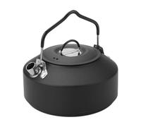 harayaa Bollitore da Campeggio, Bollitore per L'acqua con Coperchio, Bicchieri Compatti, Teiera Portatile, Pentola per Acqua Bollente sul Fuoco, Esterno, Nero