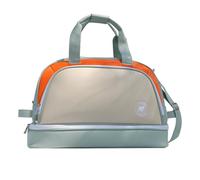 harayaa Borsa da Golf Borsone da Viaggio Borsa Indumenti Sacca Scarpe in Pelle PU Impermeabile con Scomparto Scarpe per Organizzare Equipaggiamento Circolo, Arancione, Arancione E Beige