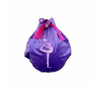harayaa Borsa Porta Palla Ginnastica Sacca Borsa Zaino Custodia con Coulisse in Velluto E Occhielli Tracolle Lunghe per Spalla O Mano Motivo Ginnasta Ricamato, Fuchsia, L
